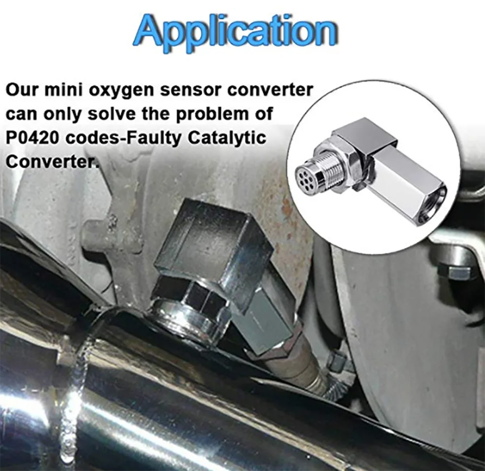 

Universal Oxygen Sensor Extender 90 Degree 02 Bung Extension Catalytic Converter O2 Oxygen Sensor Spacer M18X1.5 VR-OSE02
