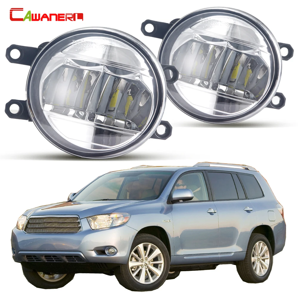 

2 X 30W Car Right + Left Fog Light Assembly H11 LED Fog Daytime Running Lamp DRL 3000LM 12V For Toyota Highlander 2008 2009 2010