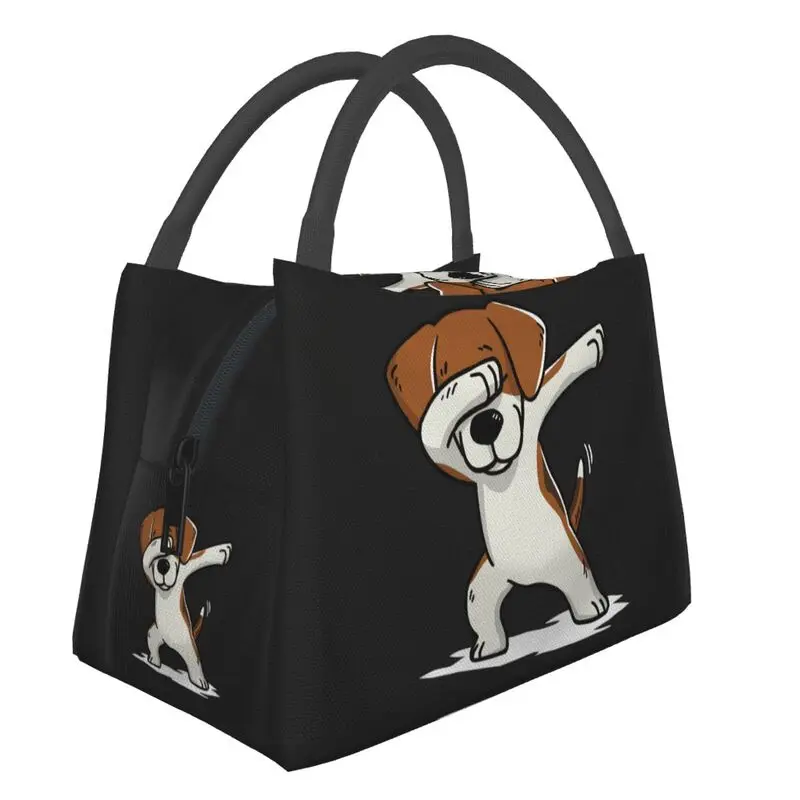 Dabbing Beagle Thermal Insulated Lunch Bags Women Dog Resuable Lunch Container for Outdoor Picnic Storage Meal Food Box