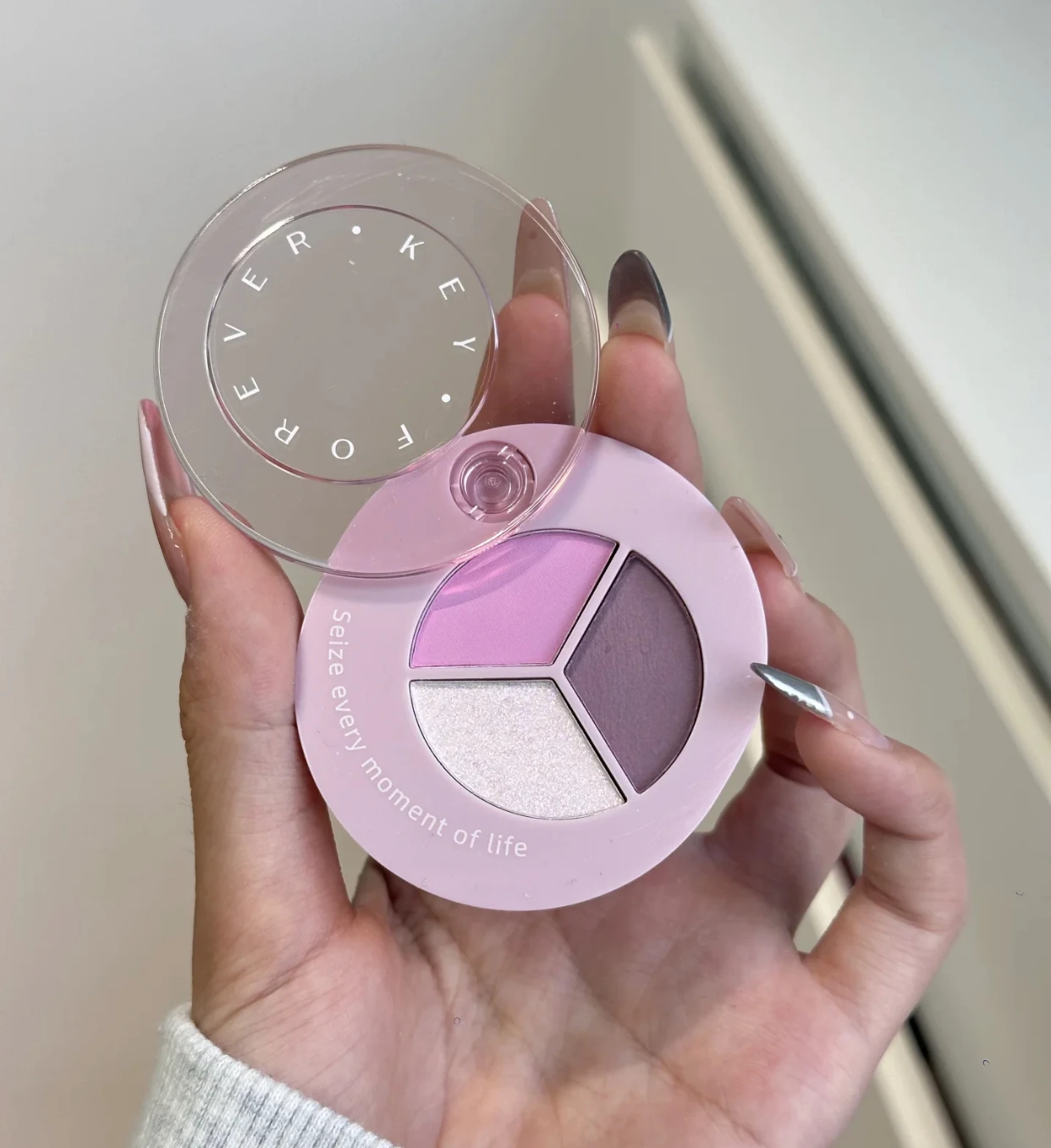 Foreverkey 3-цветная палитра теней для век High Light матовые мерцающие блестящие тени