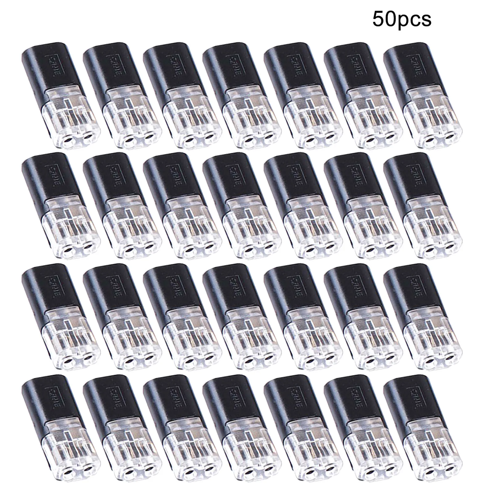 

50pcs Wiring Terminals For 18-22AWG Wire Electrical Push-in Professional With Locking Buckle Dual Quick Wire Connector