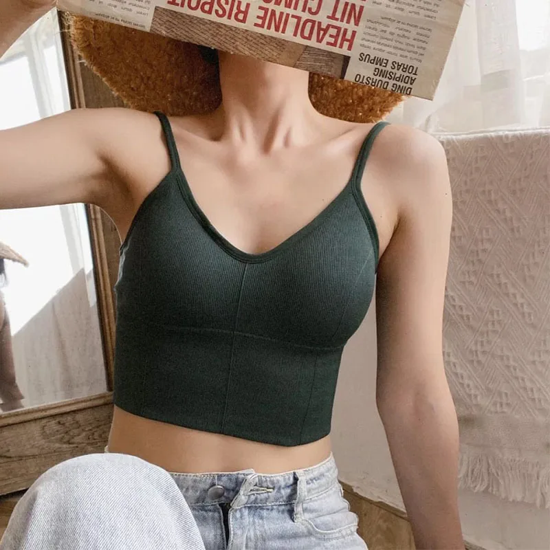 

Women tube top Sleeveless Summer Crop Top Beauty Back bra Seamless Push-up sports bra Off Shoulder Cami Sexy Backless Tank Top