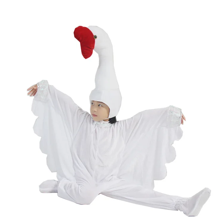 Little White Black Swan White Goose Cosplay For Kid Adult Halloween Costume Role Play Group Performance Party Family Matching images - 6