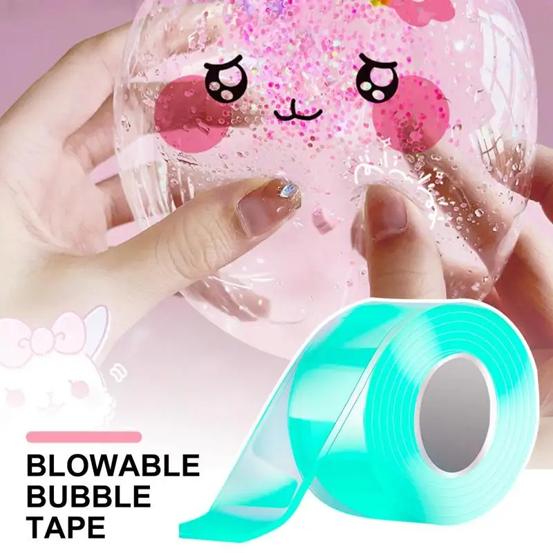 

Nano Glue Bubble Blowing Air Pinch Craft Non-marking Magic Double-sided Sticky Adhesive DIY Handmade Water Ball Blow Bubble Tape
