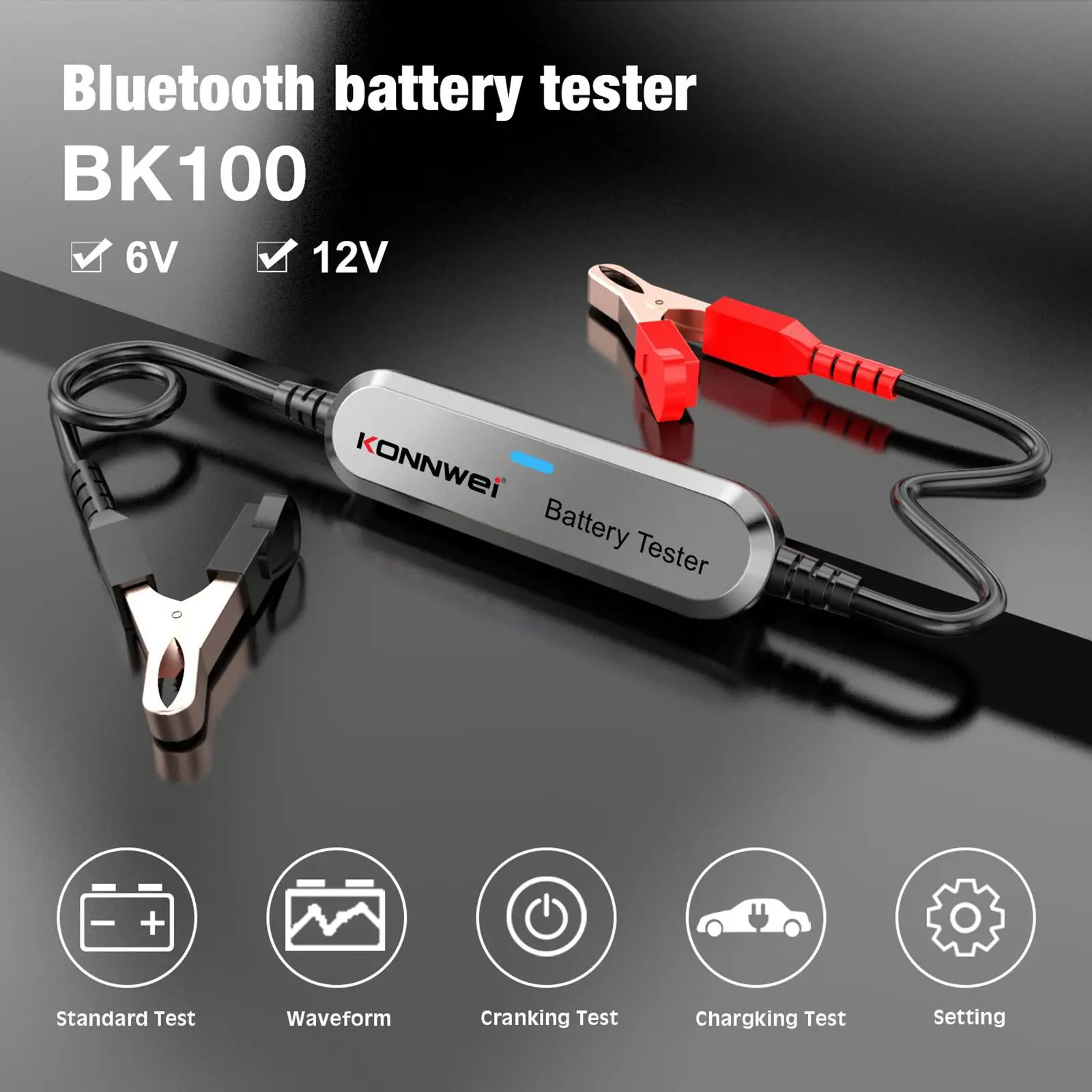 

Car Battery Tester Charging Analyzer Battery 6V 12V Motorcycles