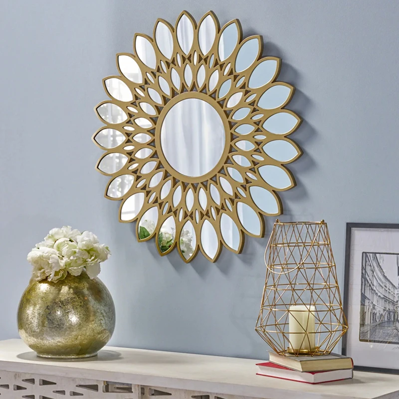 

Большое элегантное искусственное неправильное зеркало для салона, винтажное настенное зеркало, волнистое зеркало, оригинальное украшение ...