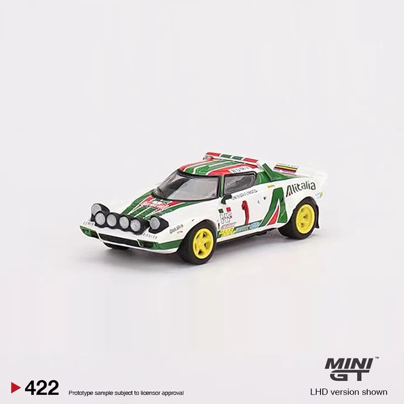 

MINI GT 1:64 Model Car Lancia Stratos HF 1977 Rally MonteCarlo Winner #1 Alloy Die-cast Running Vehicle #422 LHD
