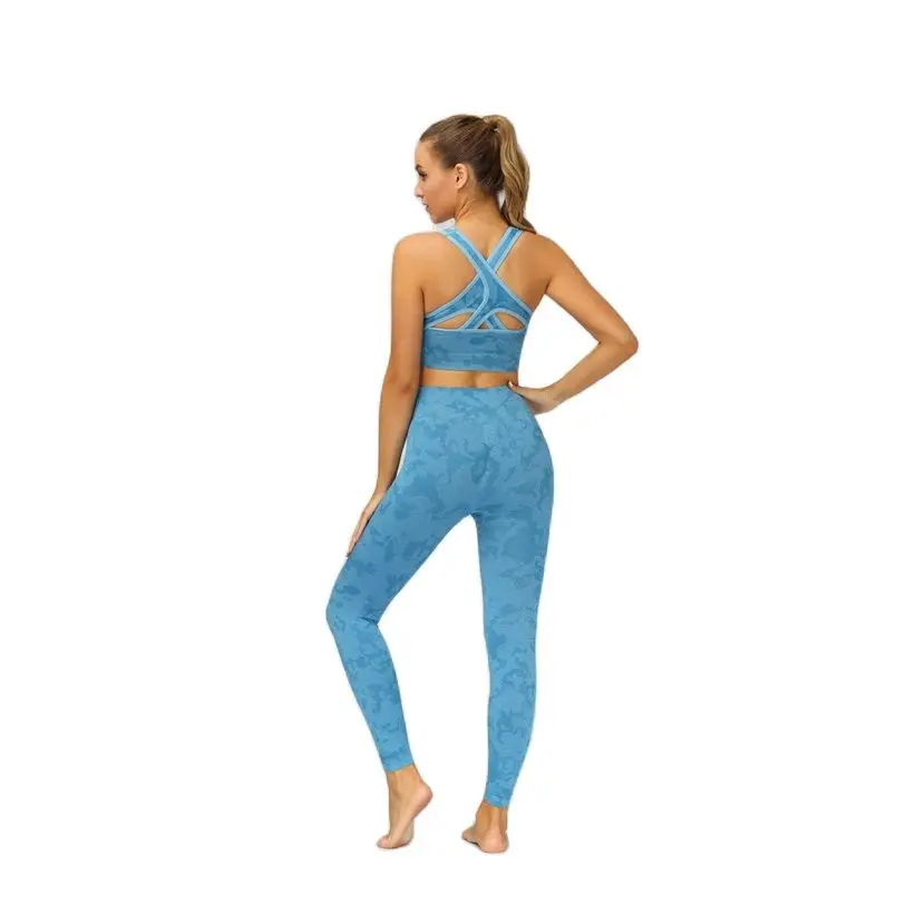 Adapt Camo Seamless Yoga Set Women Gym Clothing Fitness Sportswear Workout Set Sports Bra High Waist Leggings Shorts Sports Suit