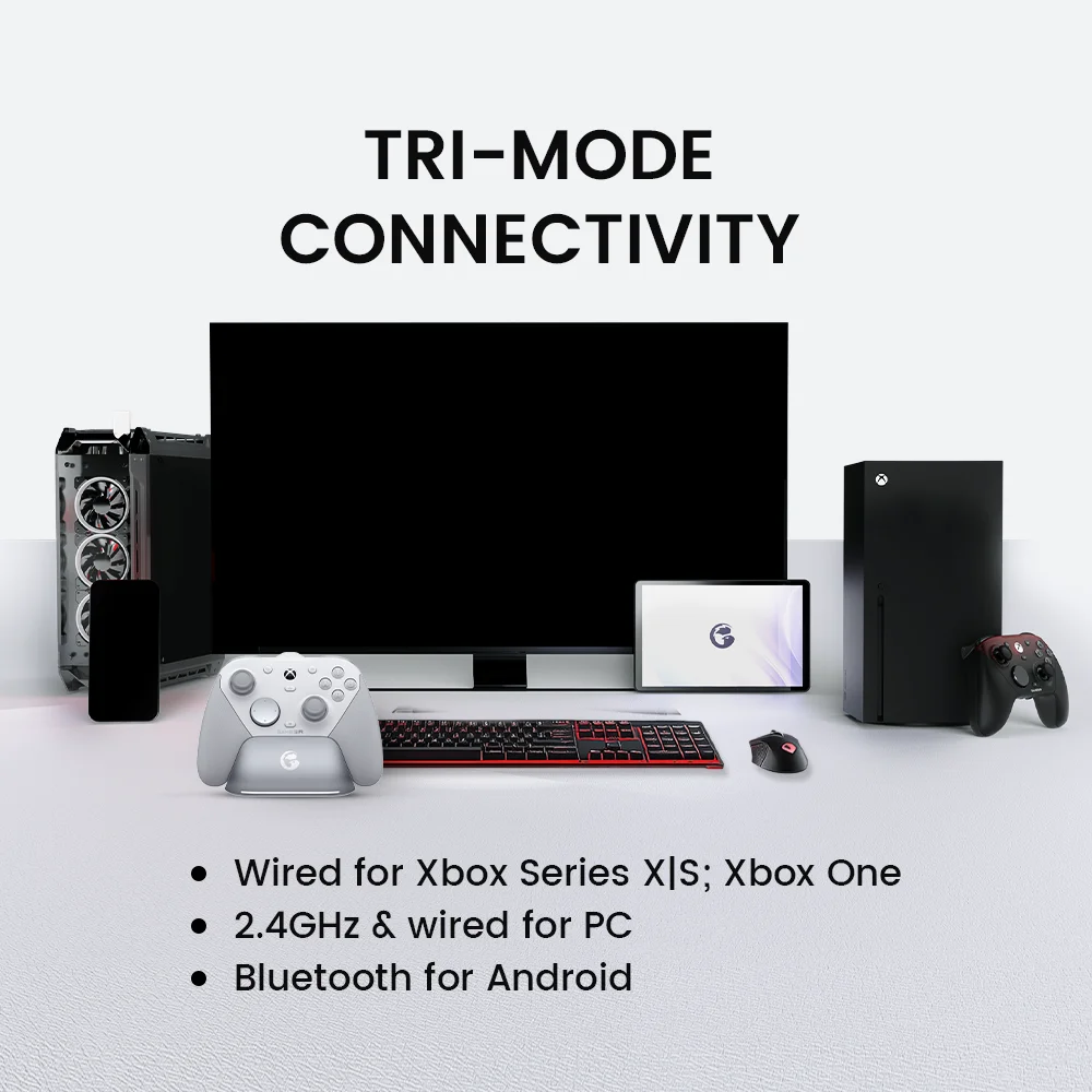 Фото Игровой контроллер GameSir G7 Pro Xbox Проводной беспроводной геймпад с зарядной док-станцией для Xbox Series X S Xbox One PC Steam Android №2
