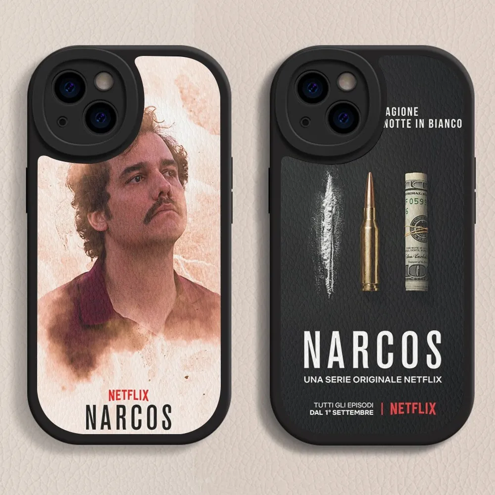 Чехол для телефона Narcos из жесткой кожи iPhone 16 15 14 13 12 Mini 11 Pro Max Xs X Xr 7 8 Plus Fundas