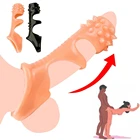Увеличитель Члена многоразовые насадки на пенис рукав увеличитель пениса Задержка эякуляции без вибраторов массажер взрослые сексуальные игрушки для мужчин секс-шоп