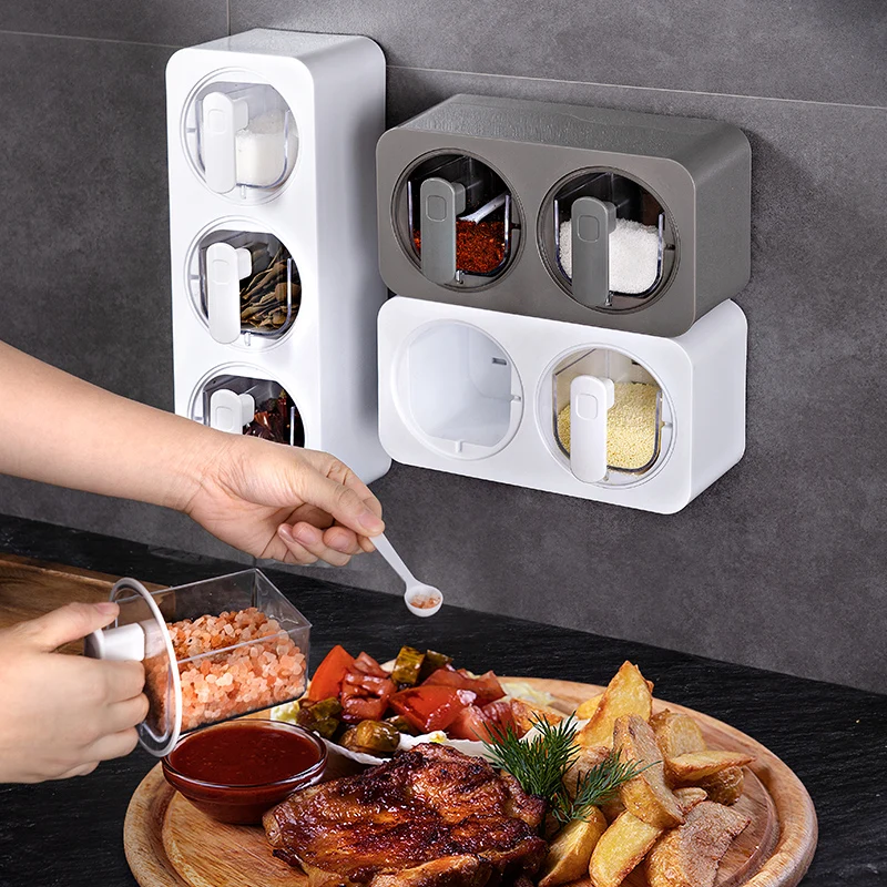 Водонепроницаемая Кухонная Коробка Для Специй Настенный Контейнер Хранения