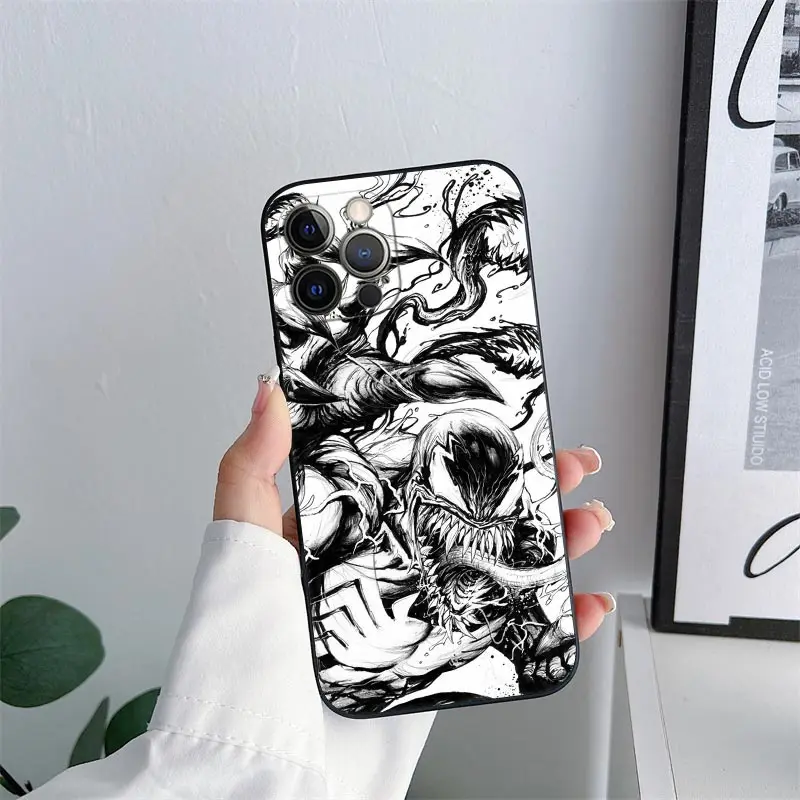 Фото Чехол для телефона Marvel Black VENOM для Honor 600 Lite 400 Pro X9D X8D X7D X6D X9B X8B X7B X9C X9A X5C Y7 Y9 2019 Magic 6 7 Lite №5