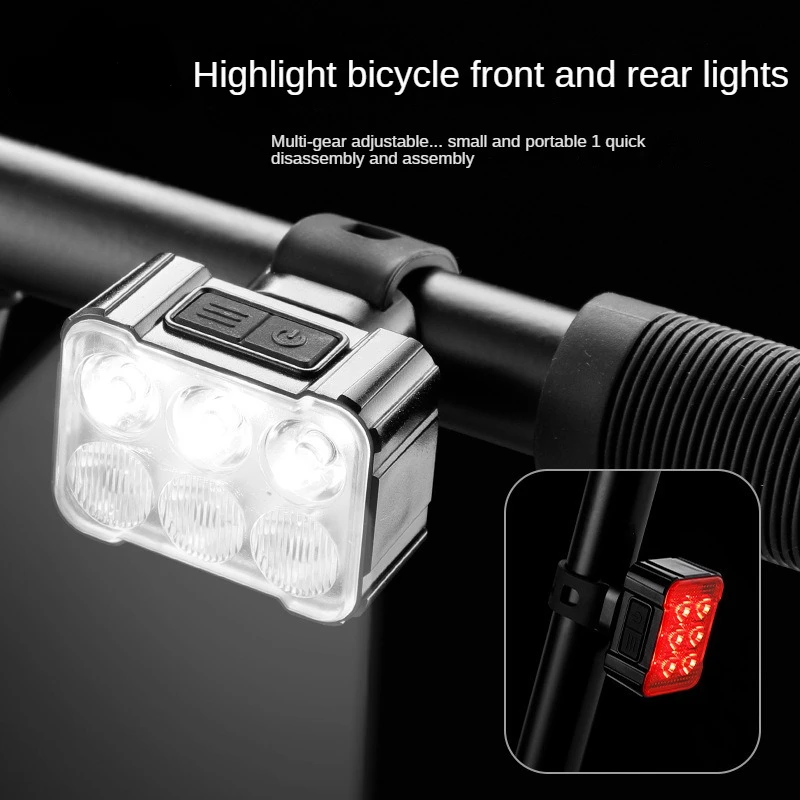 

Bicycle lights mountain bikes outdoor night riding lights warning, front and rear taillights, fruit jumping equipment bike light