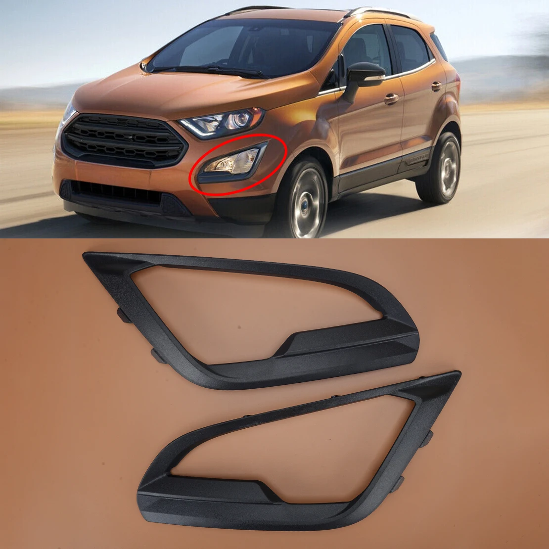 

1 пара, передний левый и правый бампер для автомобисветильник Ford EcoSport 2018 2019 2020 2021