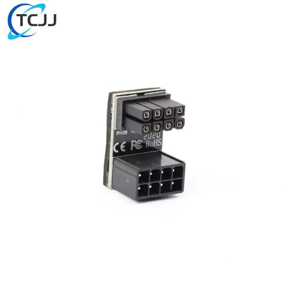 8pin Female Power Gpu Power Vga Adapter 180 Degree Angled Steering Connector Graphics Video Card To 8 Pin Male Atx For Desktops