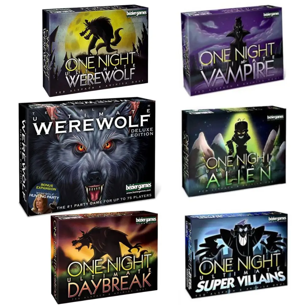

Board Games One Night Ultimate Werewolf Daybreak vampire alien super vallian bonus roles card Game for party home playing cards