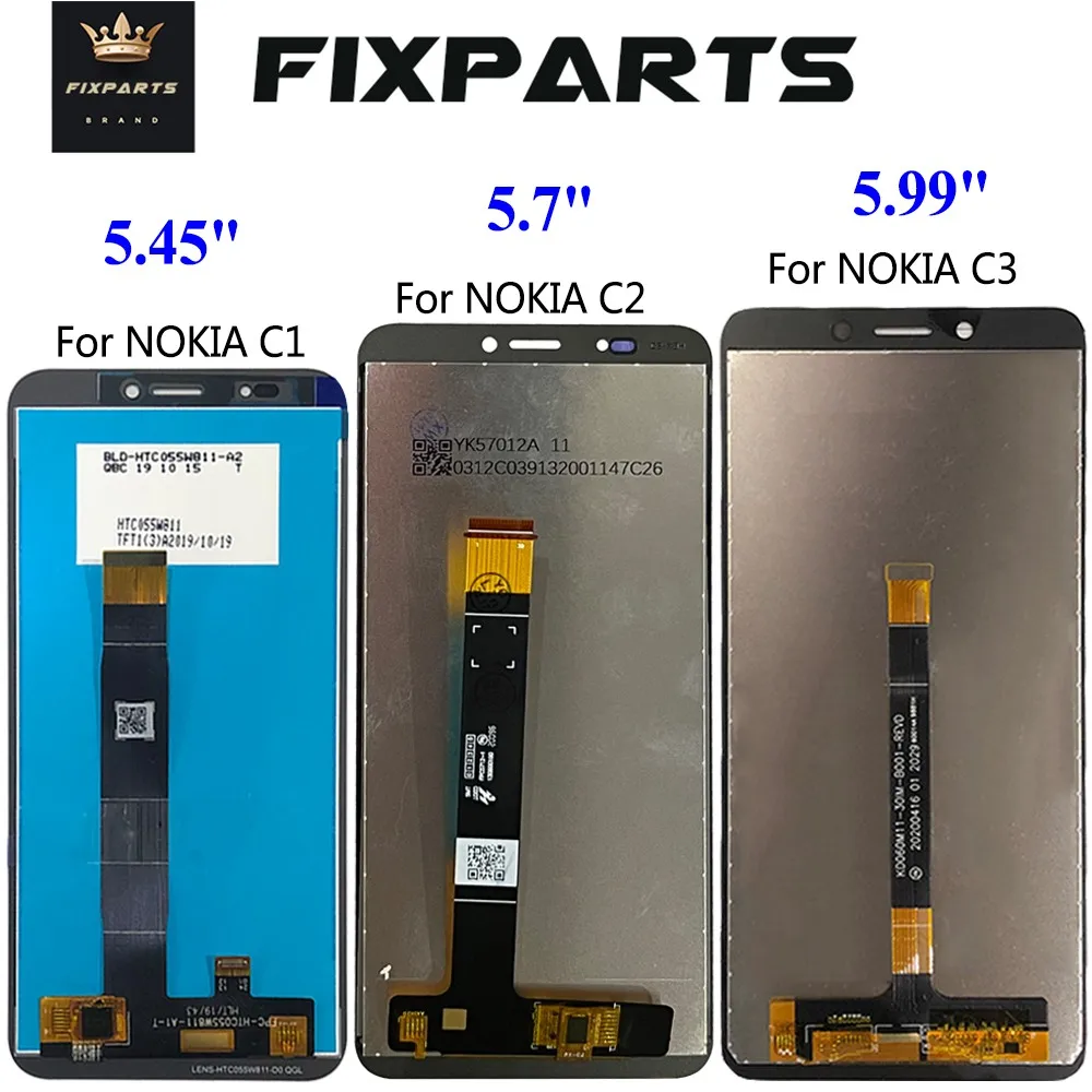 

Tested Well C1 TA-1165 LCD For Nokia C2 LCD Display With Touch Screen Digitizer Assembly Replacement For Nokia C3 LCD Screen