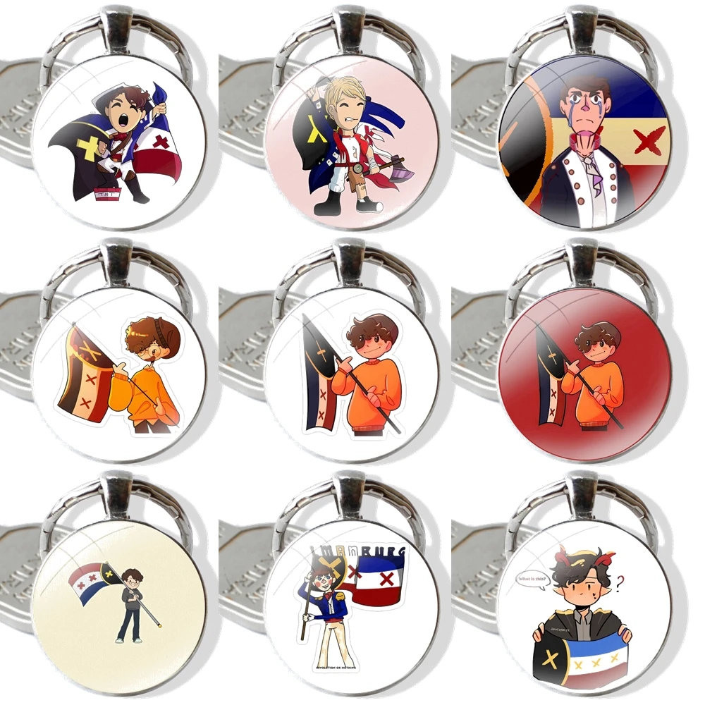 

Pendant Car Key Chains Handmade Glass Cabochon Keychain Fashion Cartoon Creative Design Wilbur Soot L Manburg