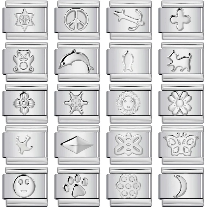 1 шт. простые узоры шириной 9 мм цветок бабочка смайлик дельфин крест итальянский