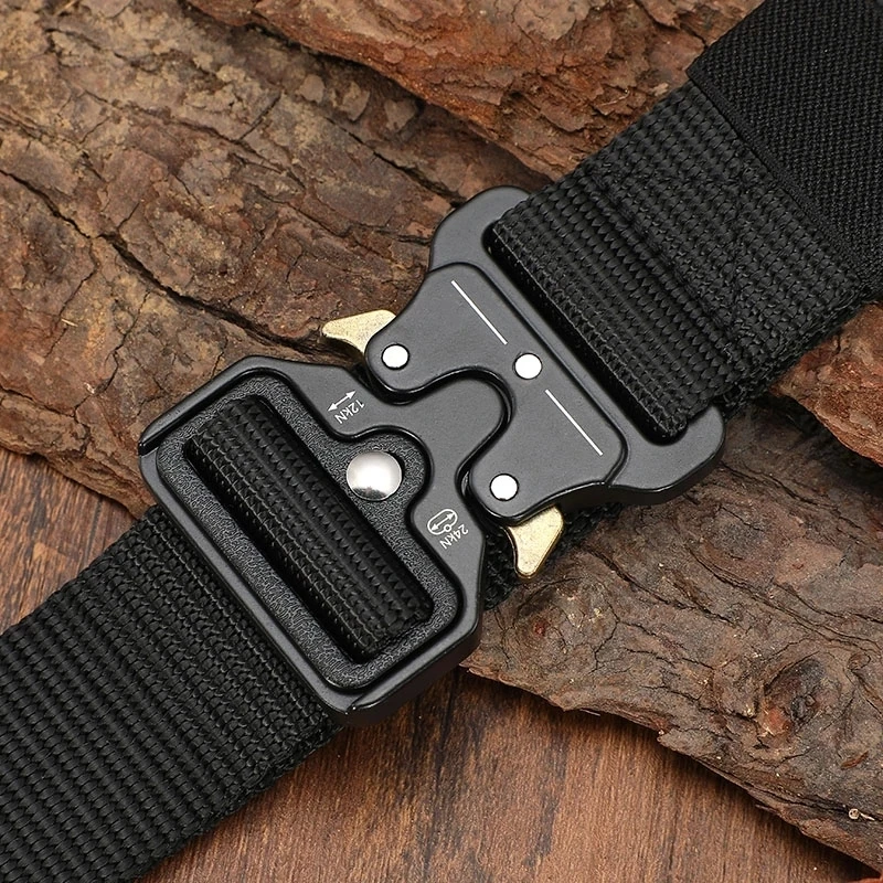 Men's high-end belt Army outdoor hunting tactics multi-functional combat survival quality Marine Corps canvas nylon men's