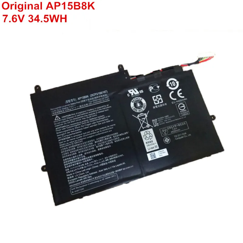 

7.6V 34.5WH 4Cell New Original Genuine Laptop Battery AP15B8K For Acer Aspire Switch 12 S SW7-272 11 V SW5-173 SW5-173P SW7-272P