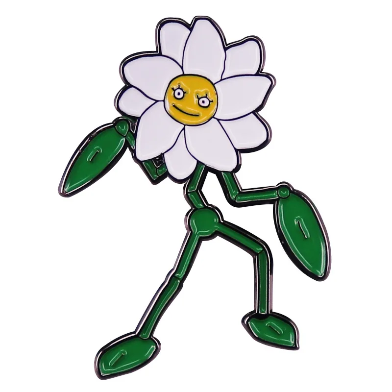 

B0251 Horror Game Daisy Enamel Pins Decorative Lapel Pins for Backpack Brooch for Clothes Briefcase Badges Jewelry Accessories