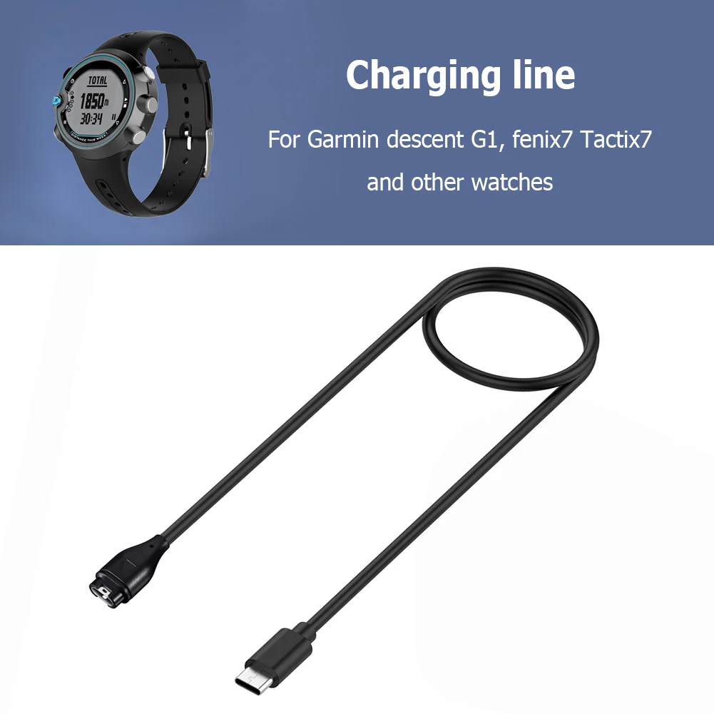 

Зарядный кабель для часов Garmin спуск G1/Fenix7/Тактический кабель для передачи данных для часов тип с зарядный шнур для путешествий деловых поль...