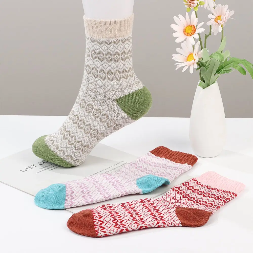 

Модные мягкие зимние носки 5 пар, удобные осенне-зимние толстые носки, термоноски, шерстяные носки