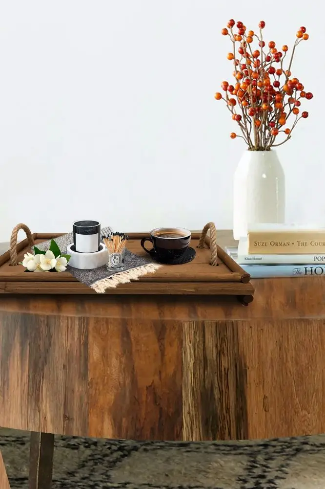 Декоративный Деревянный Канатный поднос | Дом и сад