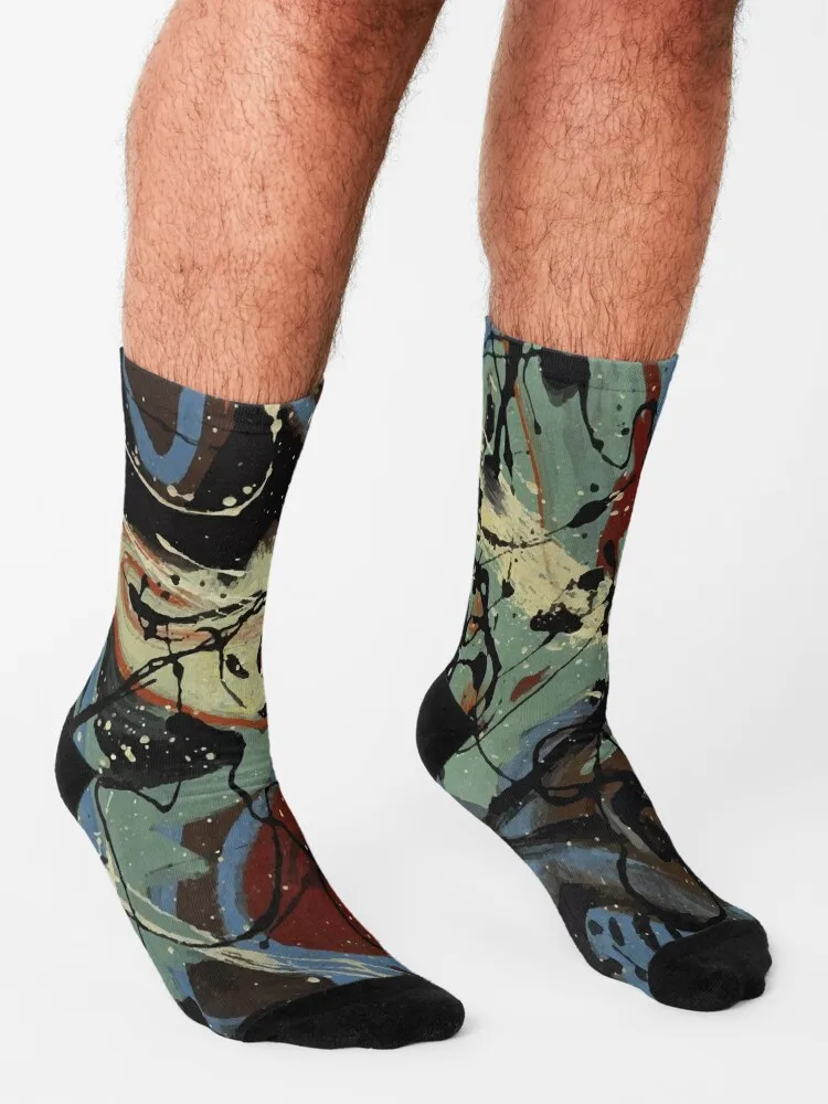 Джексон Поллак | Композиция с розливом II Носки крутые Смешные бриллианты для