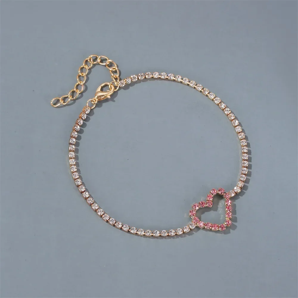 Винтажный браслет в форме сердца женский Корейском стиле с уникальным ажурным