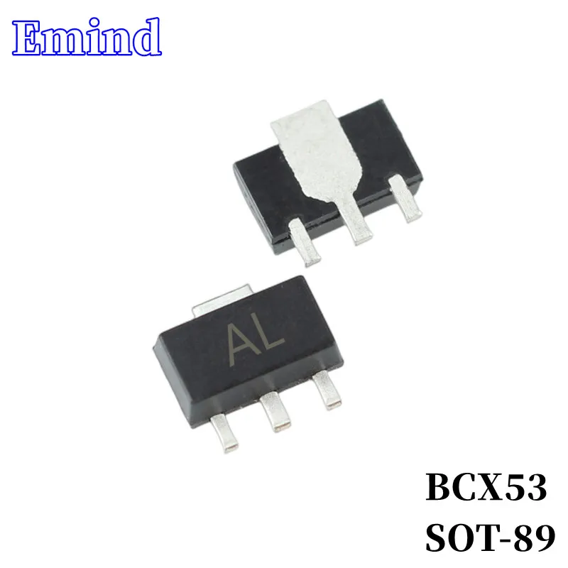 

200/500/1000/2000/3000Pcs BCX53 SMD Transistor SOT-89 Footprint AL Silkscreen PNP 80V/1.5A Bipolar Amplifier Transistor