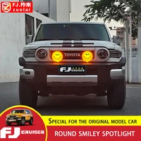 front bumper spotlights for toyota fj cruiser round smiley spotlight day light off road lighting modifications accessories