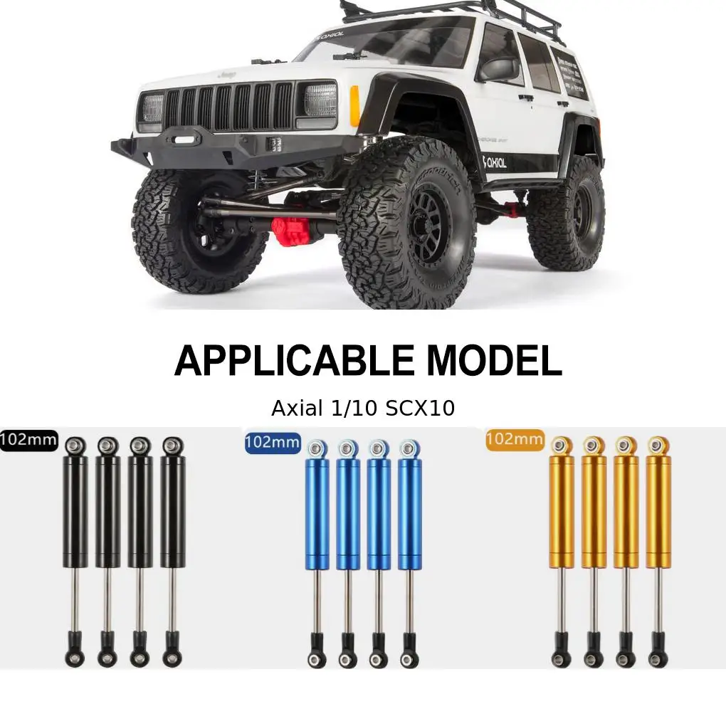 1/10 Гладкий Блестящий абсорбер из алюминиевого сплава для Axial SCX10 D90 TRX4 TF2 CC01 деталь