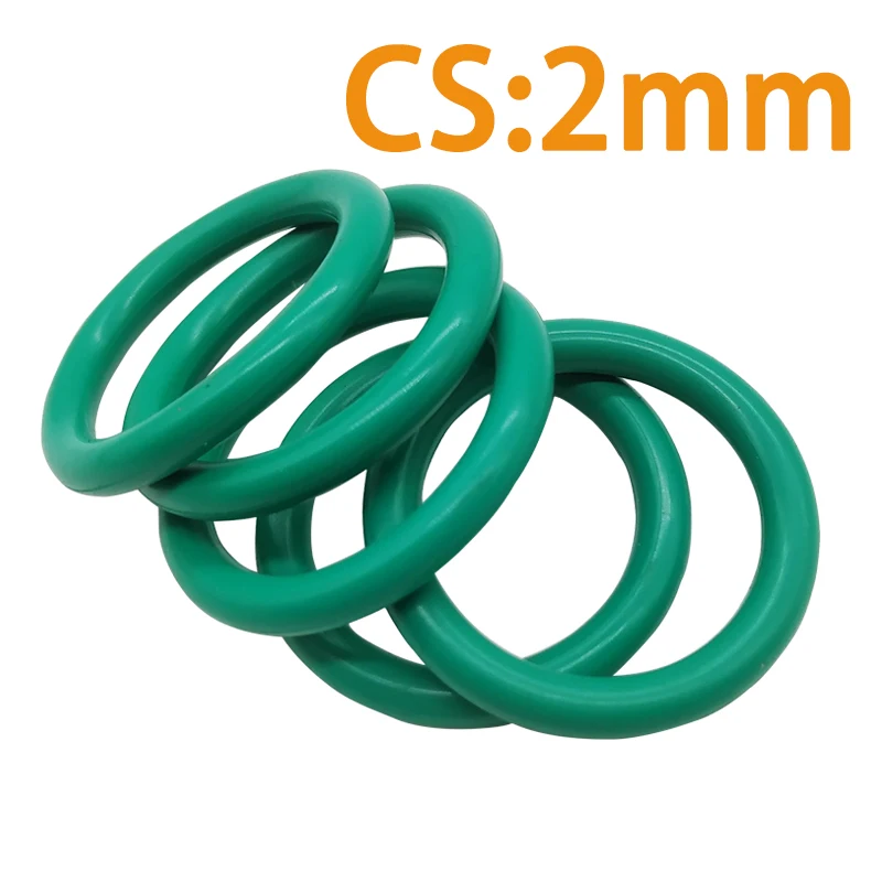 

10PCS Fluororubber O-Ring FKM Sealing CS 2mm OD5/5.5/6/6.5-170mm O-Ring Seal Gasket Ringcorrosion resistant sealing