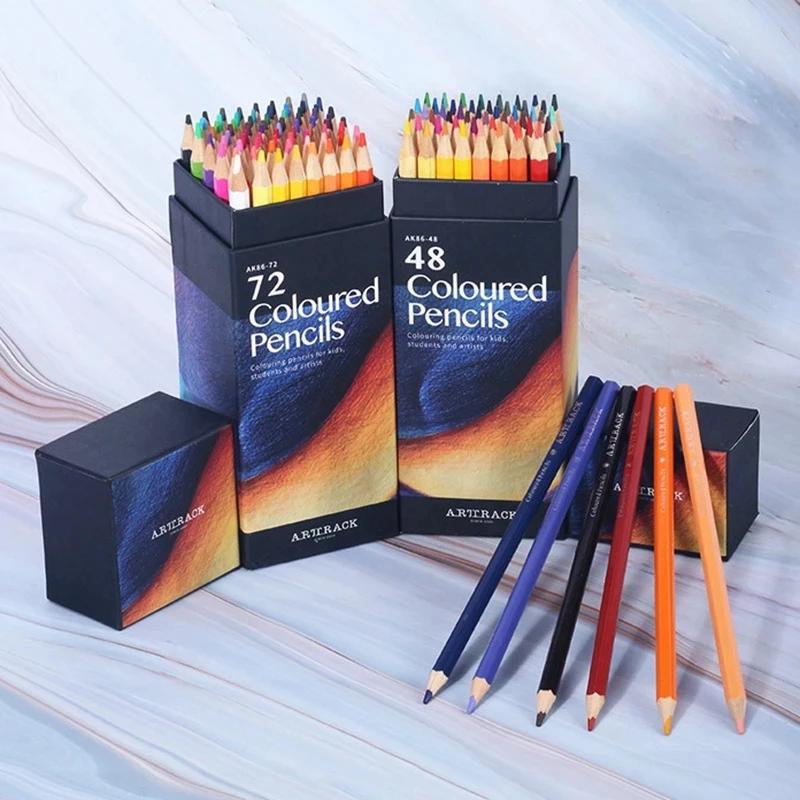 

24/36/48/72 Professional Oil Colored Pencils Wood Watercolor Pencils Drawing Pencil Set For School Art Supplies