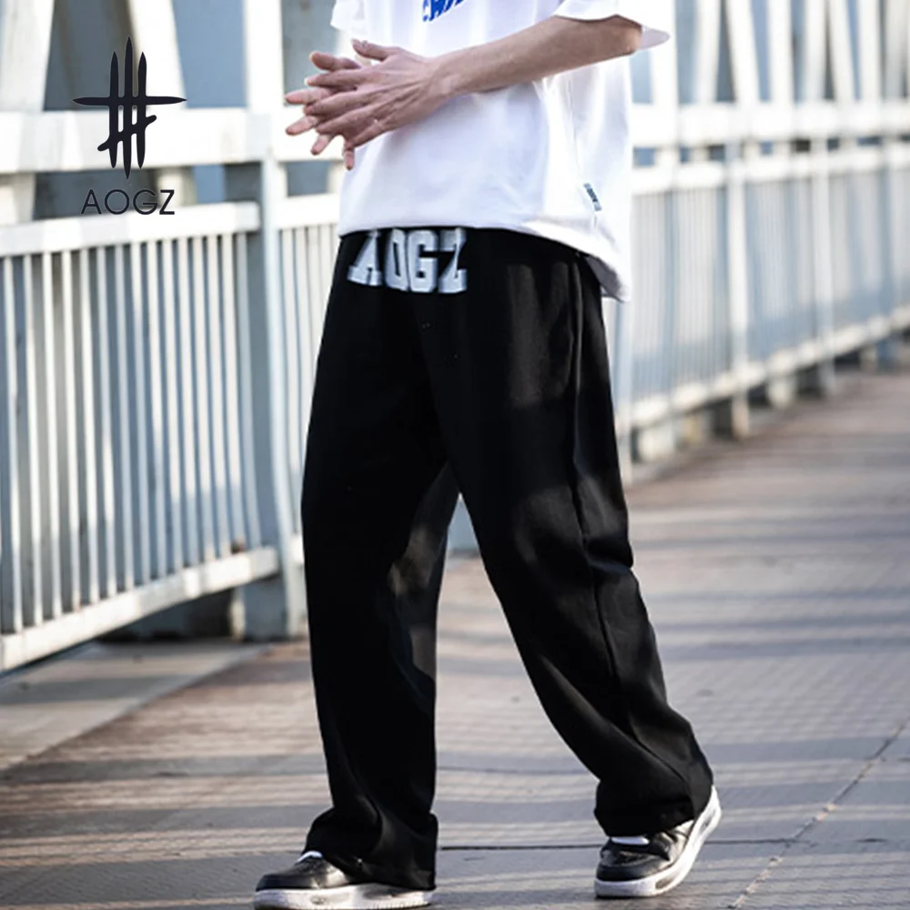

AOGZ Men Cargo Pants Fashion Streetwear Hip Hop Loose Casual Pants Harajuku Drawstring Trousers Baggy Pants Joggers Sweatpants