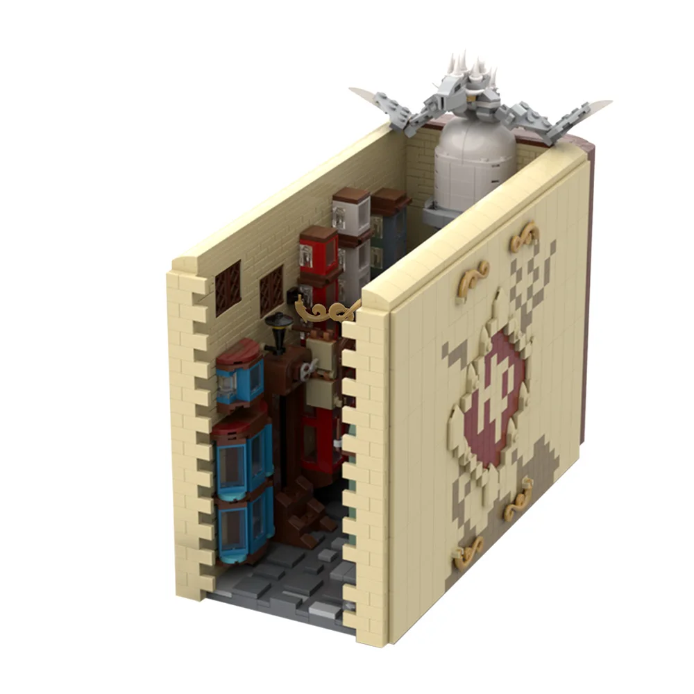 

Набор строительных блоков MOC Magic School, набор строительных блоков для школы и учебников, собирающий архитектурный дом в книге, игрушки для дете...