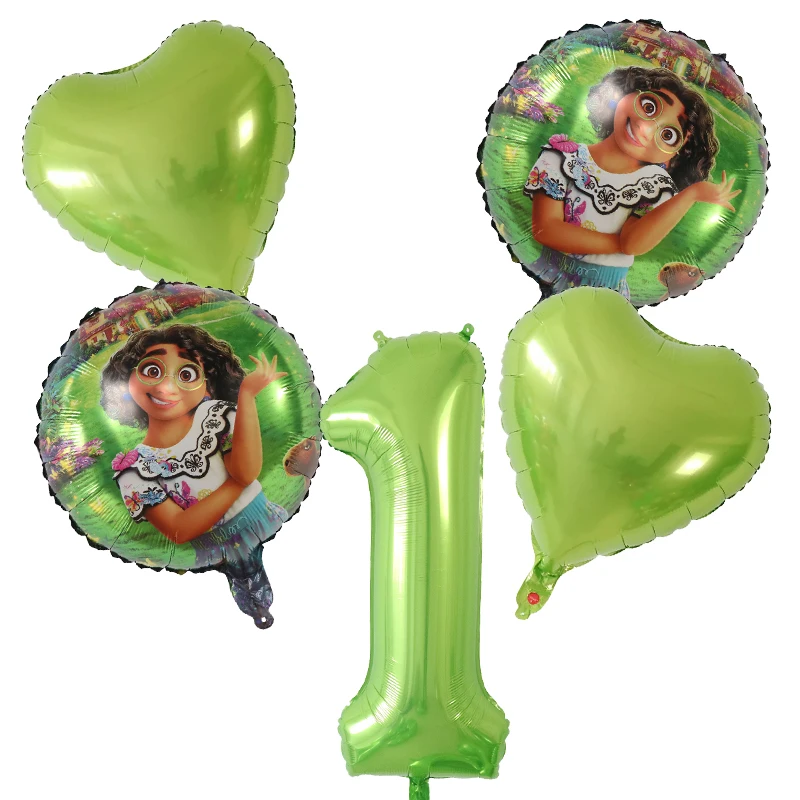 

5Pcs Encanto Mirabel Numbers Balloons Magic Full House Air Globos Birthday Party Home Supplies Baby Shower Toys Kids Gifts