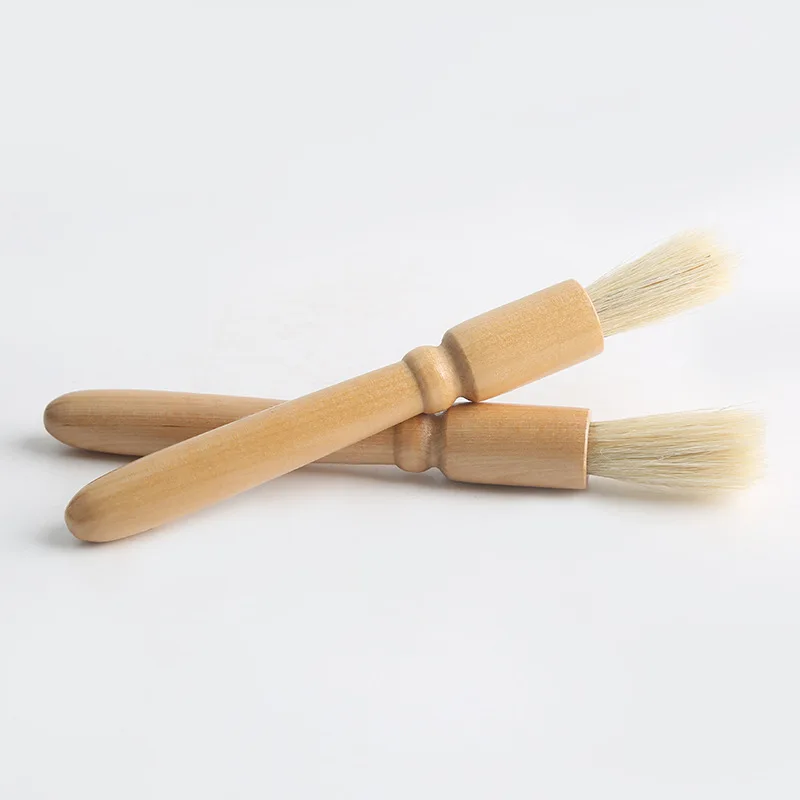 

1pc Coffee Grinder machine Cleaning Brush, Heavy Wood Handle & Natural Bristles Wood Dusting Espresso brush for Barista