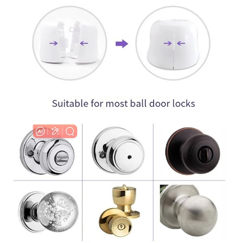 Круглая дверная ручка пылезащитные чехлы пластиковые домашние ворота защита