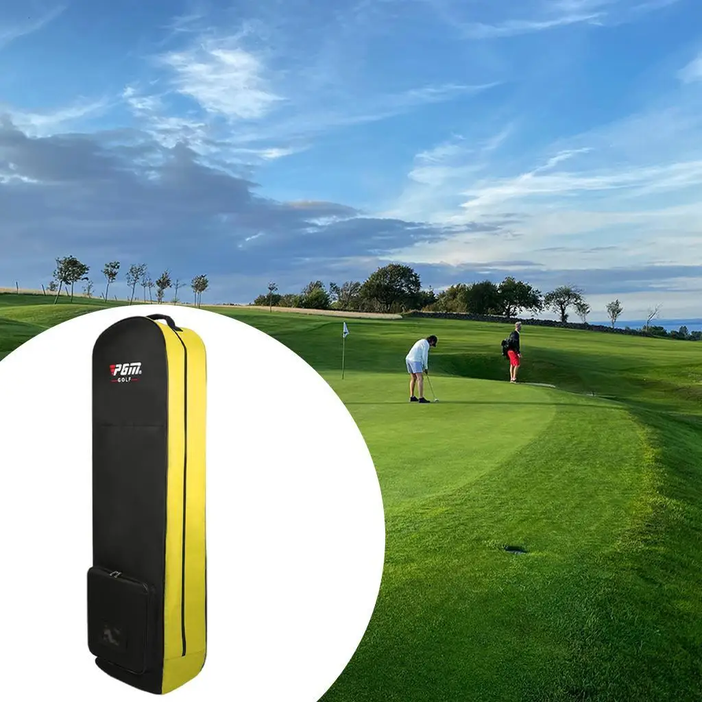 Wheeled Golf Travel Cover Bag for Airlines Shipping Storage Carrier Black