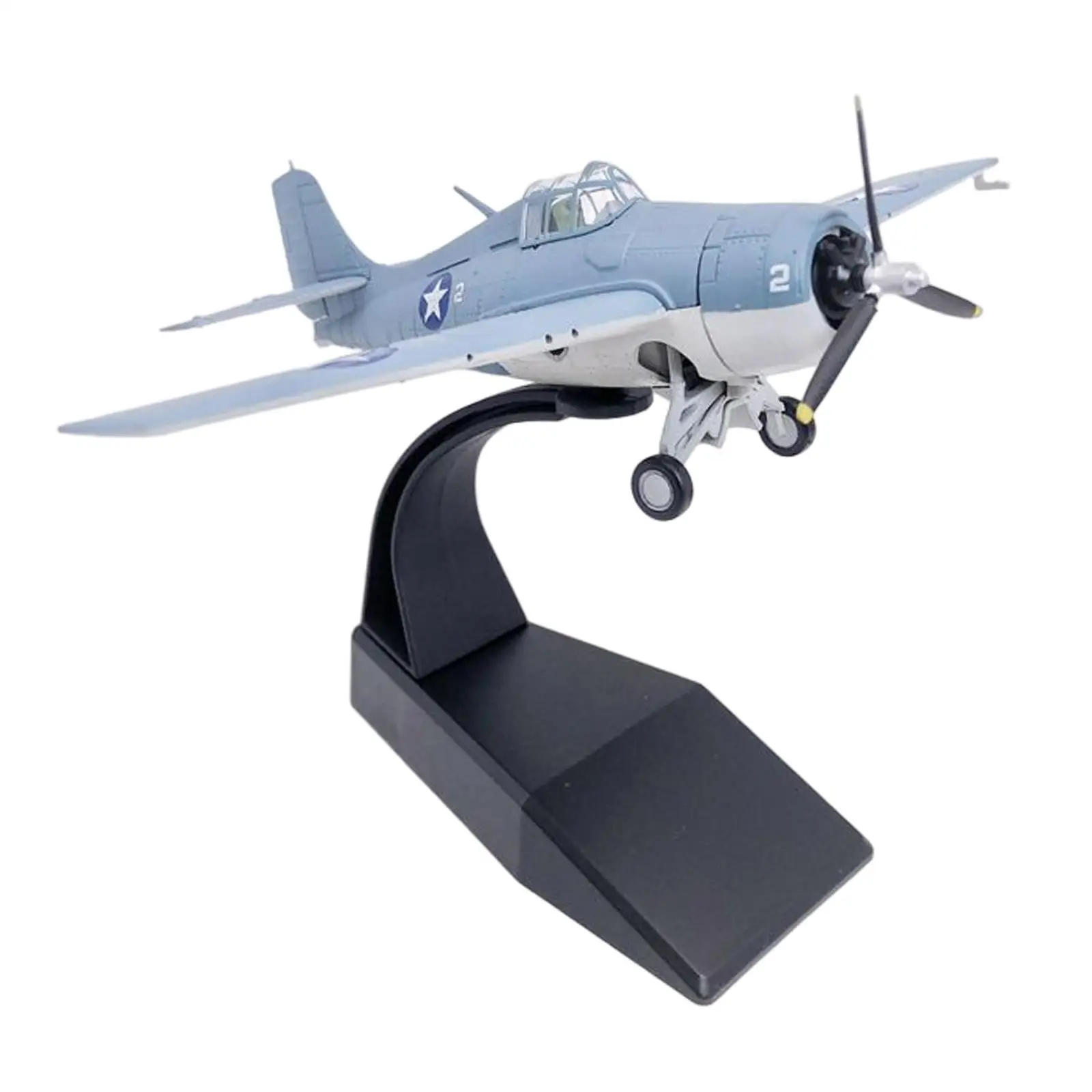 

US F4F Plane Model 1/72 3D Display Stand Alloy Simulation Ornament Fighter Model for Household Table Home Ornaments Accessory