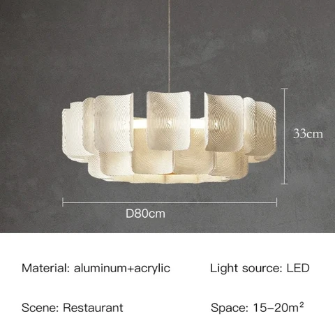 Белая большая люстра TAONUANSHU
