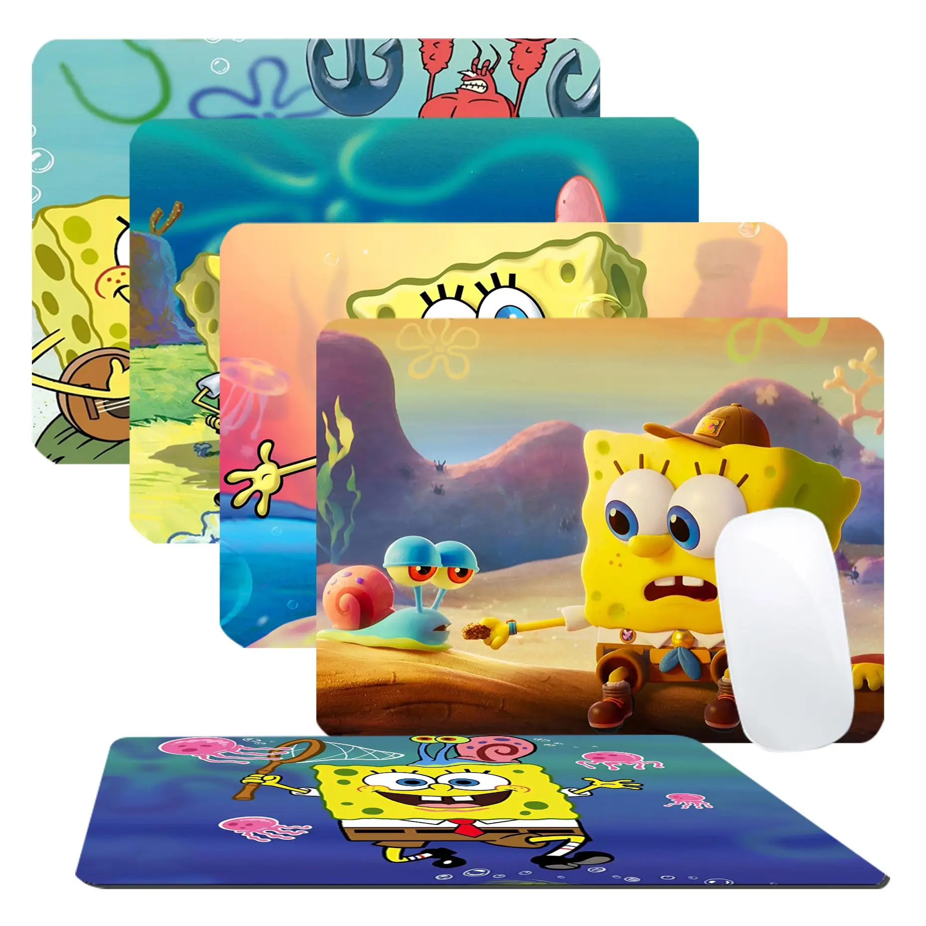 

SpongeBob-Patrick-Star-Game-Squarepants Mousepad Non-slip Lockedge Office Student Gaming Thickened Large WritingNon-slip Cushion