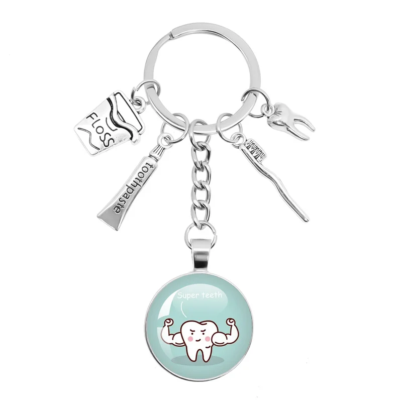 Хит продаж брелок для стоматологических принадлежностей купольная стеклянная