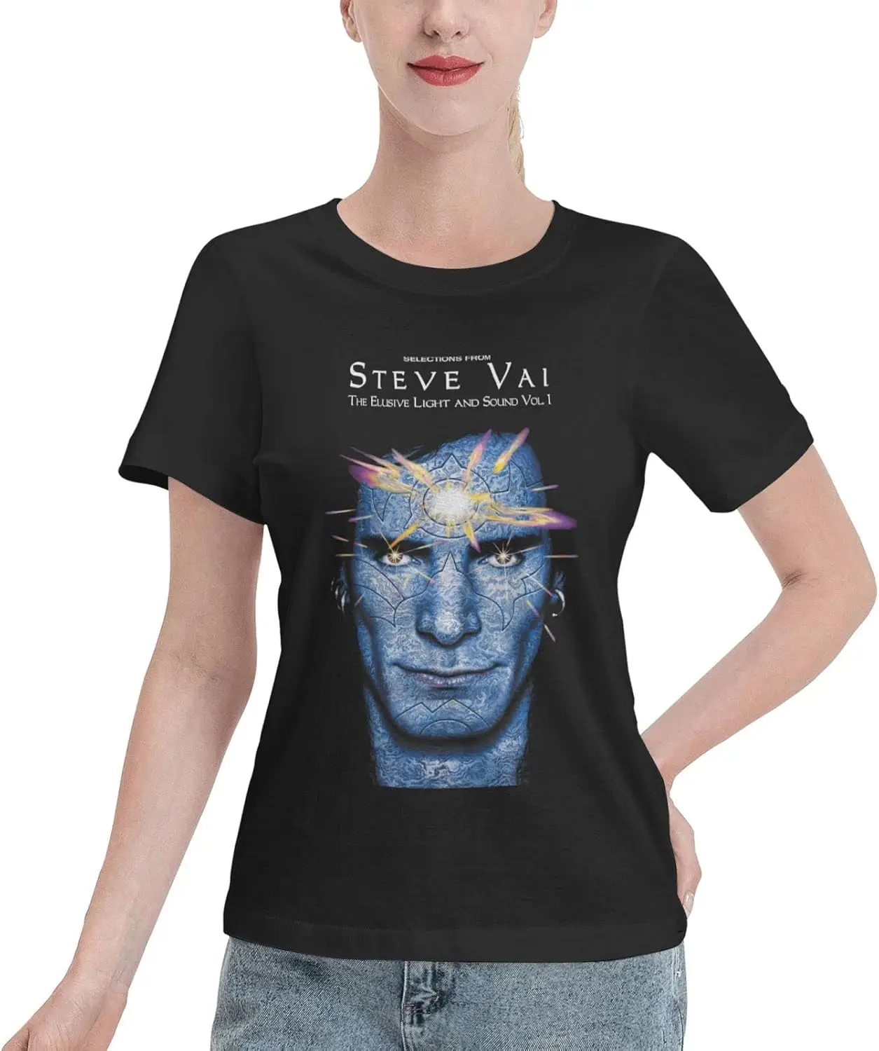 Steve American Vai Rock Рубашка Женские летние топы Хлопковая одежда с короткими рукавами