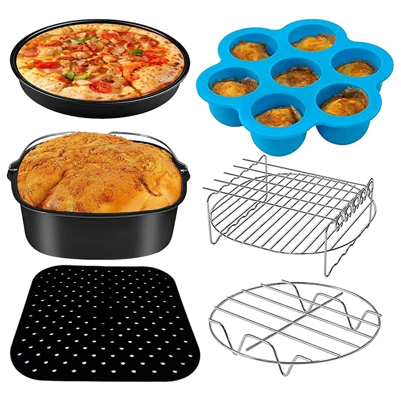 

1 Set For COSORI Gowise Phillips NINJA Cozyna Airfryer Most 3.7Qt And Larger Oven,With Cake Barrel, Pizza Pan