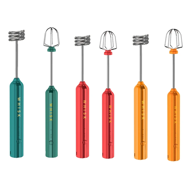 

USB Rechargeable Electric Whisk Egg Beater Handheld Coffee Blender Household Milk Shaker Mixer Frother Foamer